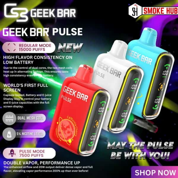 Geek Bar Pulse Disposable 5% 5 Pack at Miami Cloudz in North Miami Beach, FL