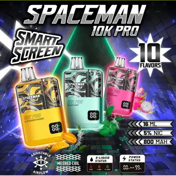 Spaceman 10K Pro Disposable 5% Nicotine 5 Pack at Miami Cloudz in North Miami Beach, FL